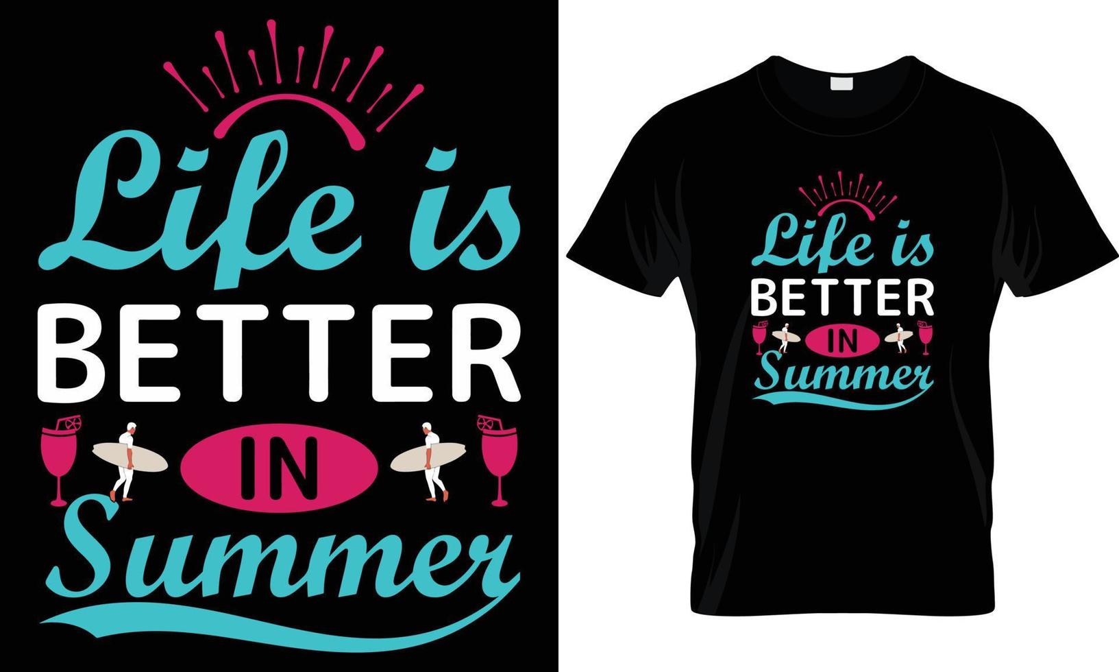 verano t - camisa diseño vector