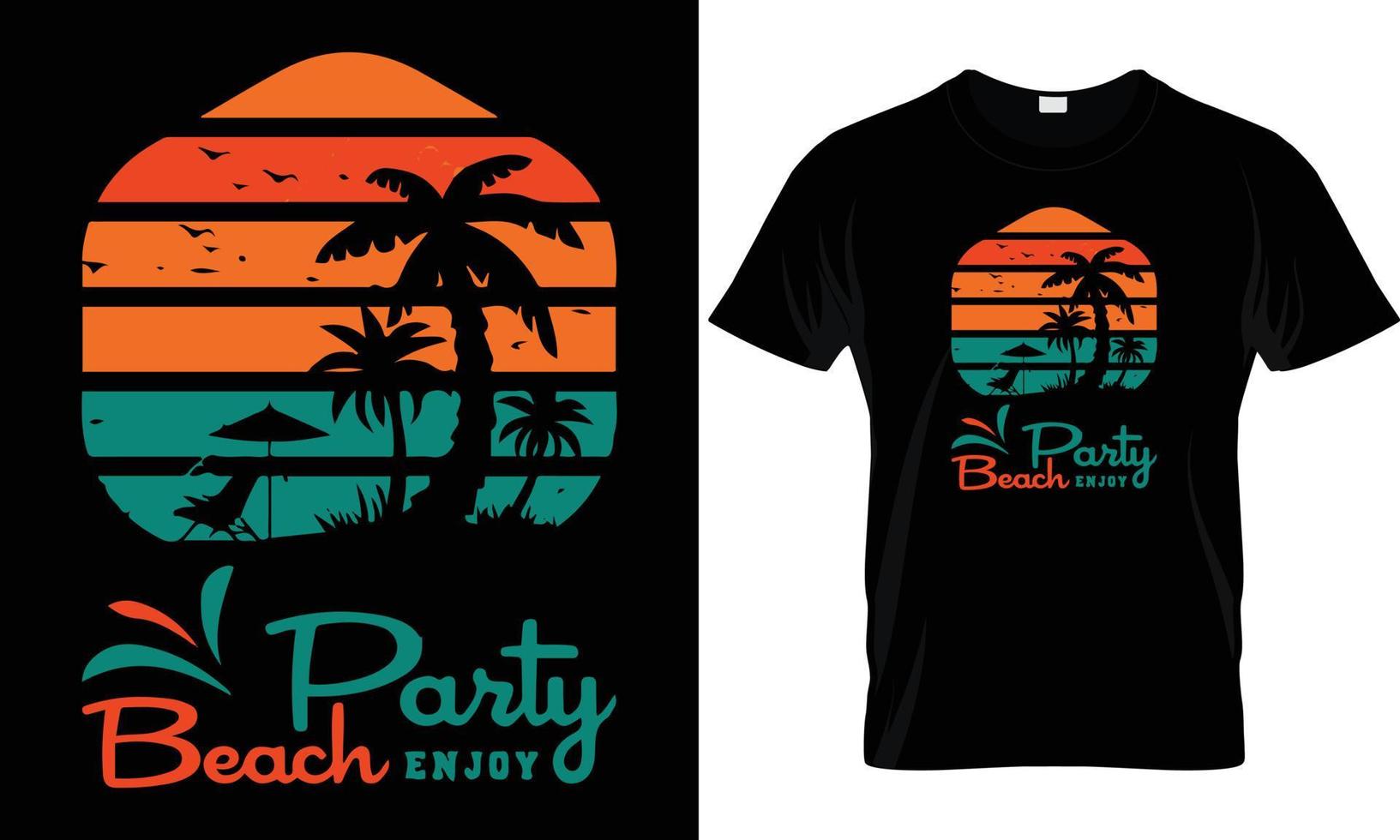 verano t - camisa diseño vector