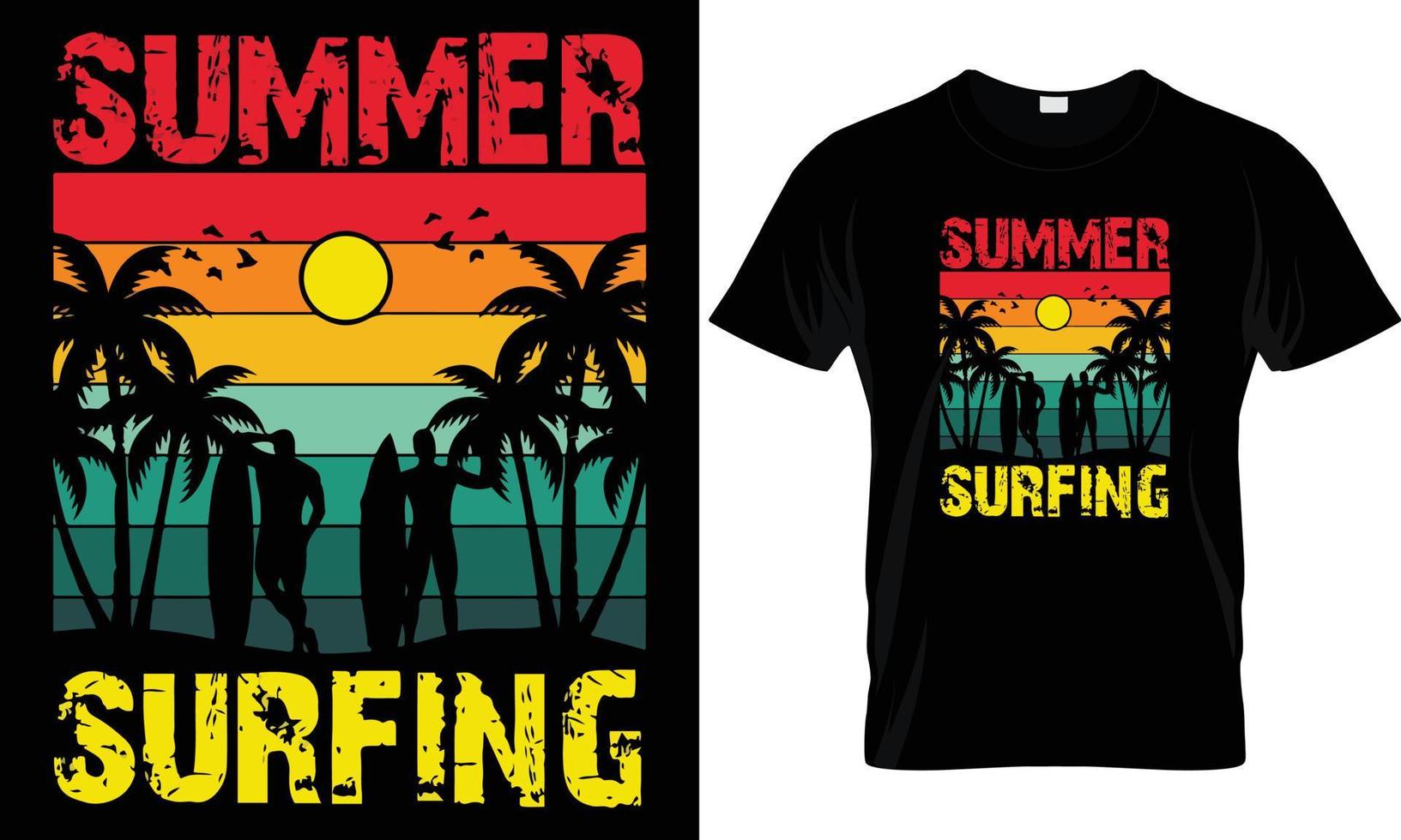 verano t - camisa diseño vector