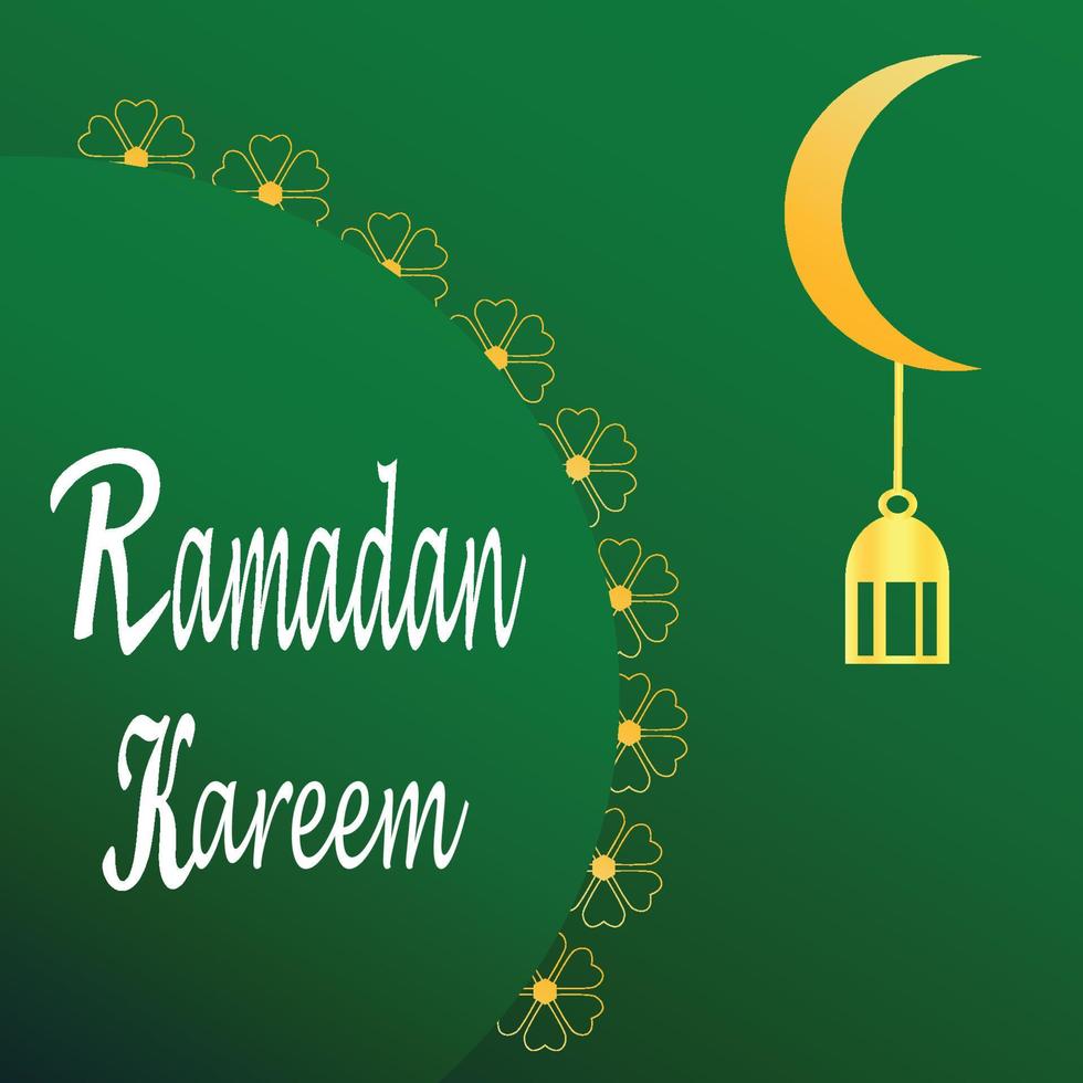 Ramadan Kareem poster background vector illustration design Greeting Card. Social Media post template Ramadhan Mubarak. Happy  Holy Ramadan. The month of fasting for Muslims