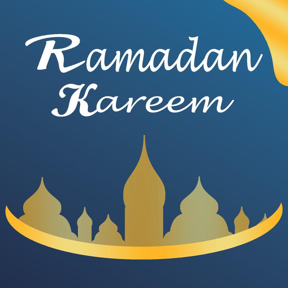 Ramadan Kareem poster background vector illustration design Greeting Card. Social Media post template Ramadhan Mubarak. Happy  Holy Ramadan. The month of fasting for Muslims