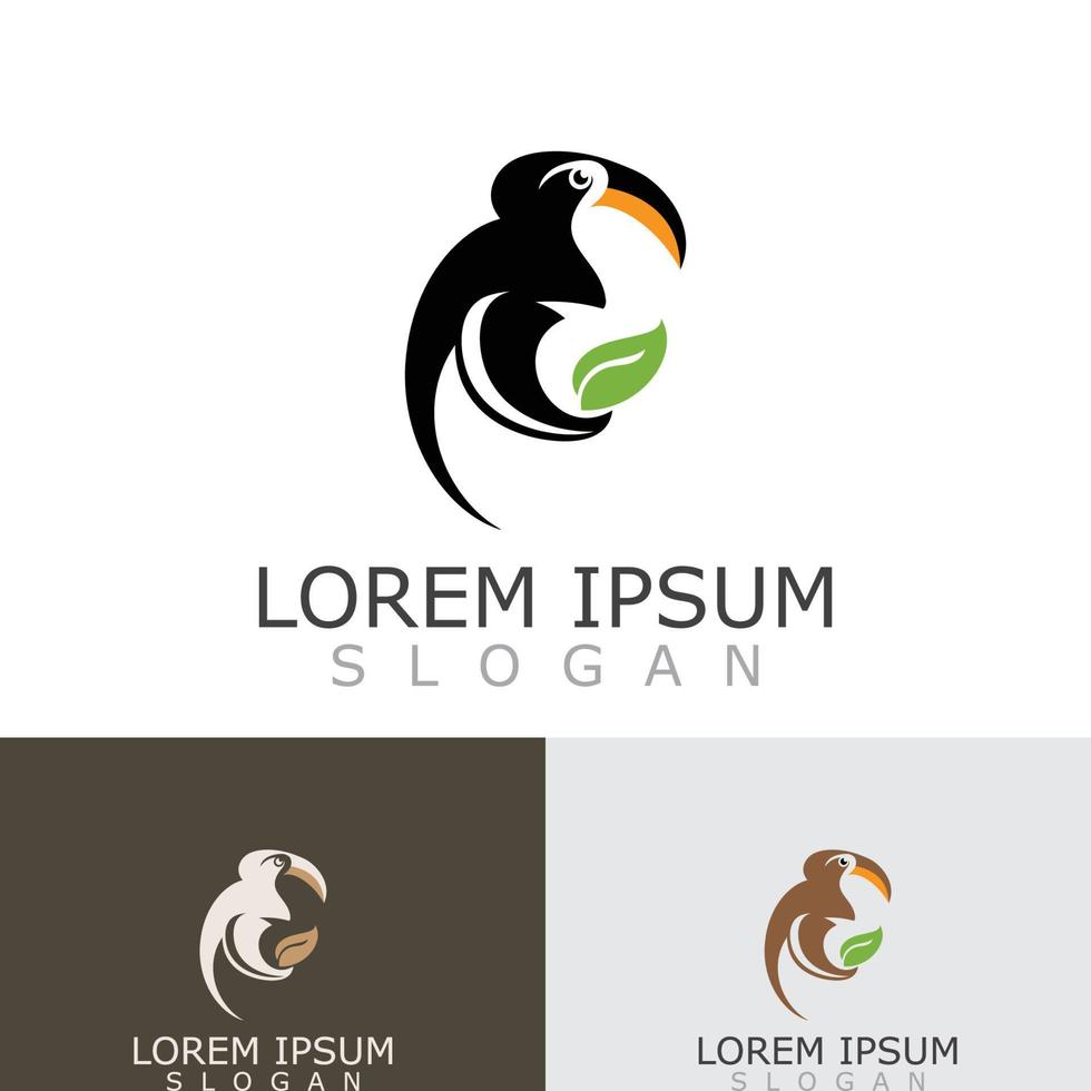 Toucan simple logo design image bird vector illustration