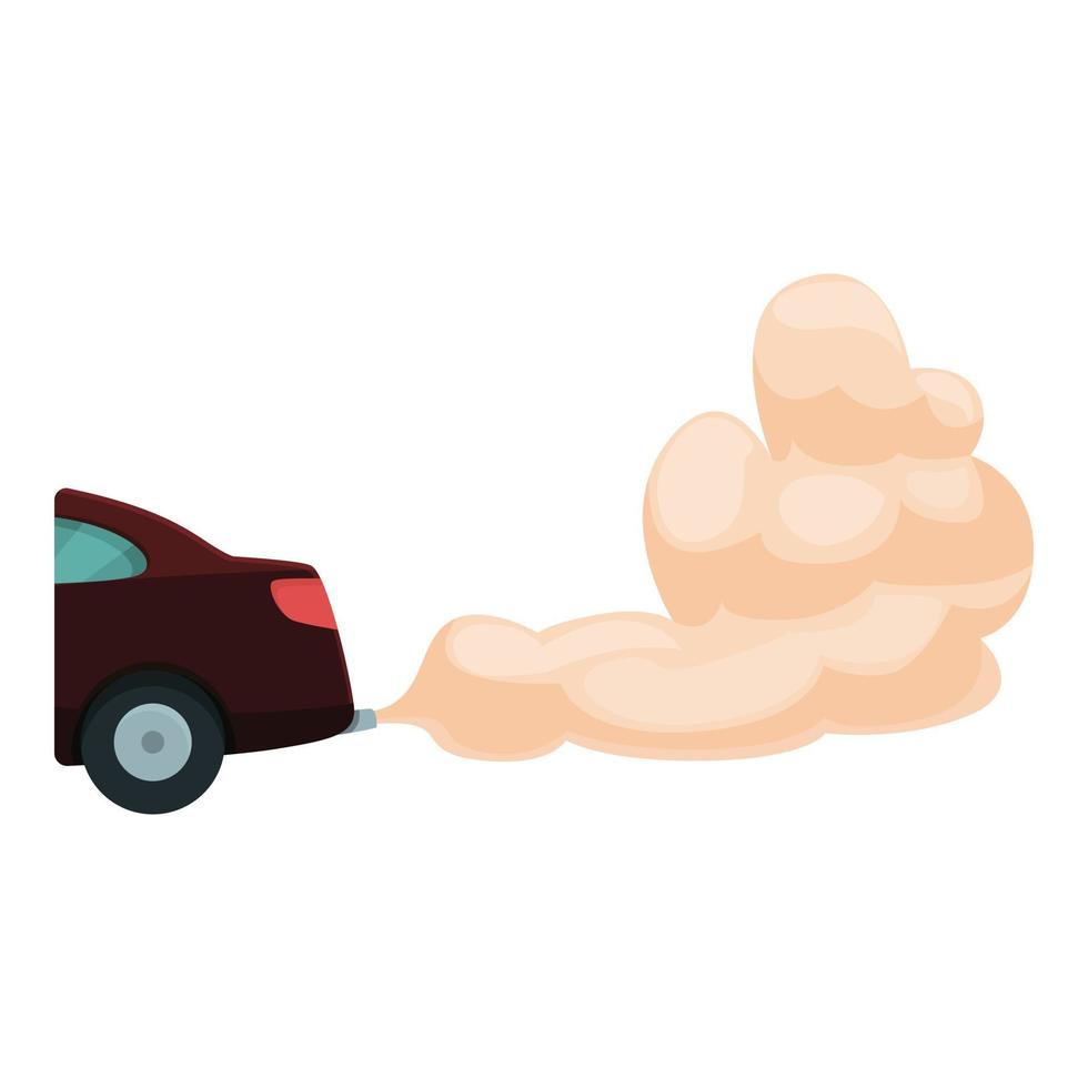 Car smoke co2 icon cartoon vector. Vehicle gas vector