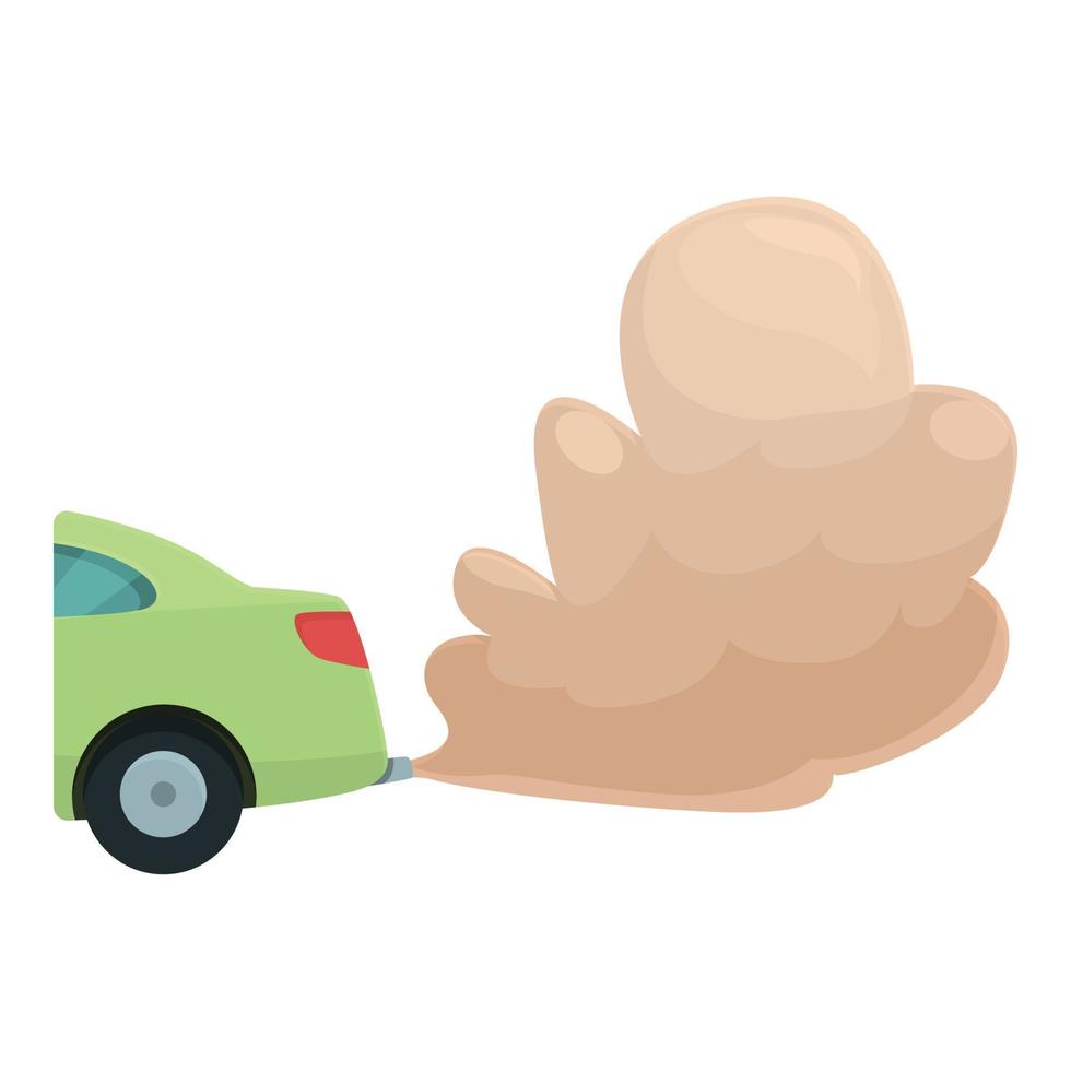 Toxic car smoke icon cartoon vector. Vehicle gas vector