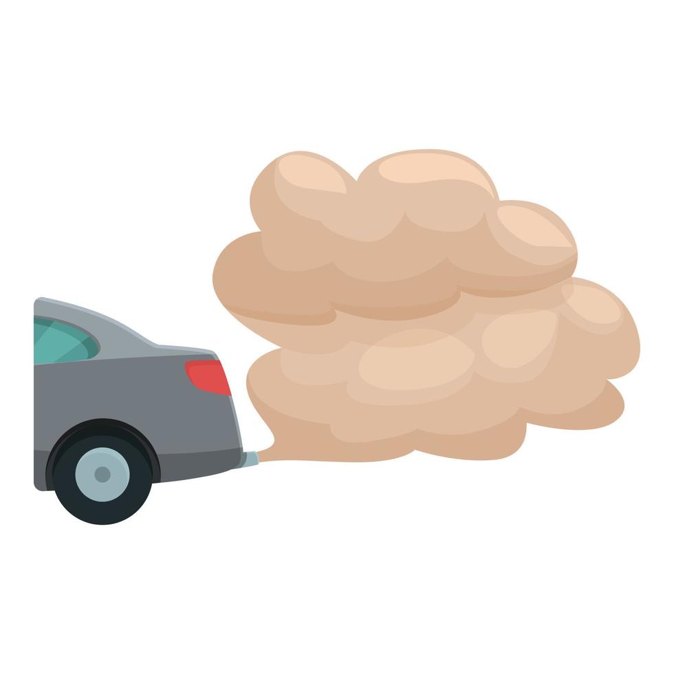 Engine car smoke icon cartoon vector. Co2 air vector