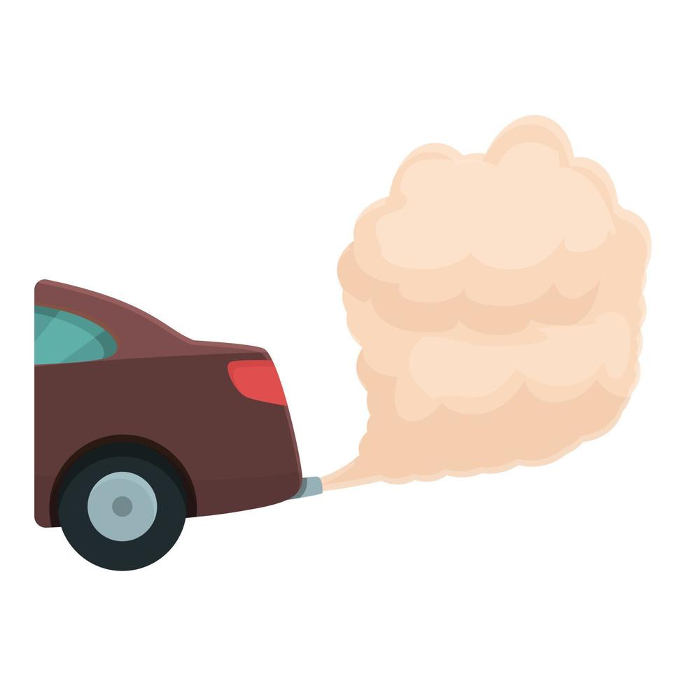 Ecology car smoke icon cartoon vector. Gas vehicle vector