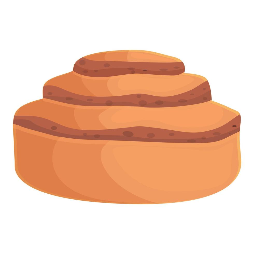 Cuisine cinnamon roll bun icon cartoon vector. Swirl pastry vector