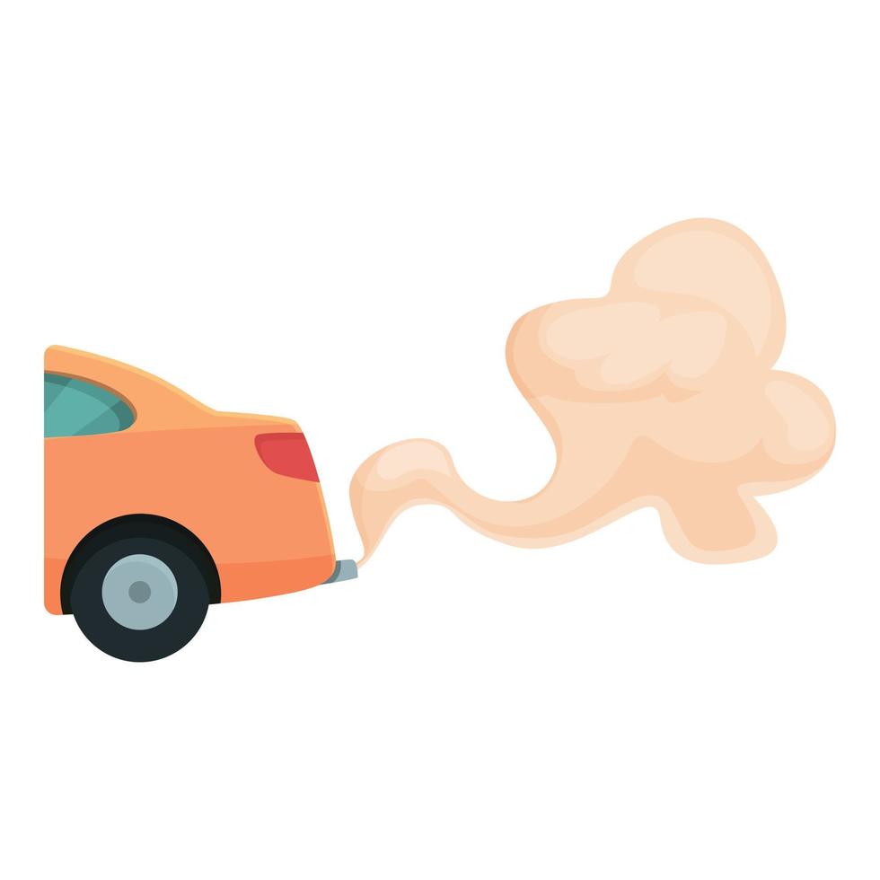 Car smoke icon cartoon vector. Gas traffic vector