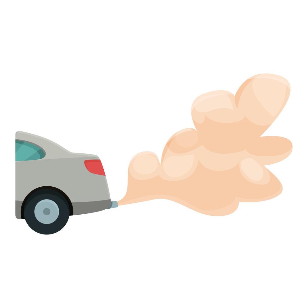 Car smoke air icon cartoon vector. Vehicle gas vector