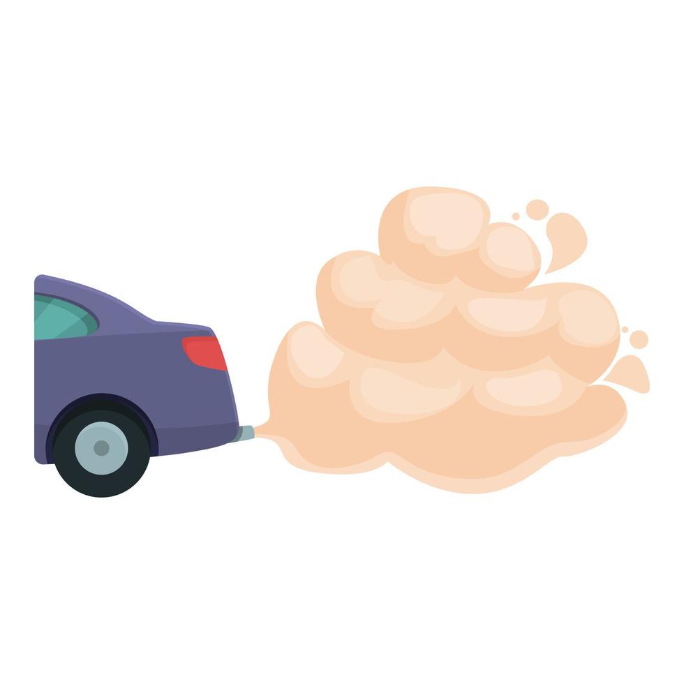 Car smoke transport icon cartoon vector. Traffic gas vector