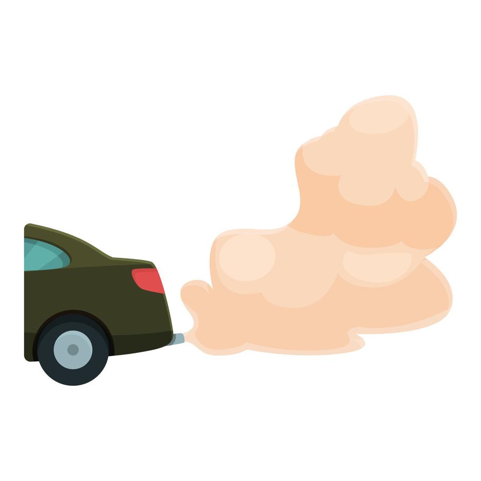 Idle car smoke icon cartoon vector. Vehicle gas vector