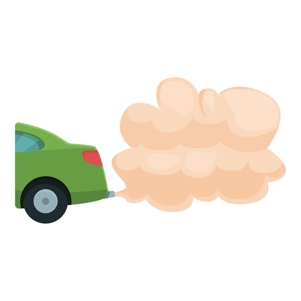 Vehicle emission icon cartoon vector. Car smoke vector