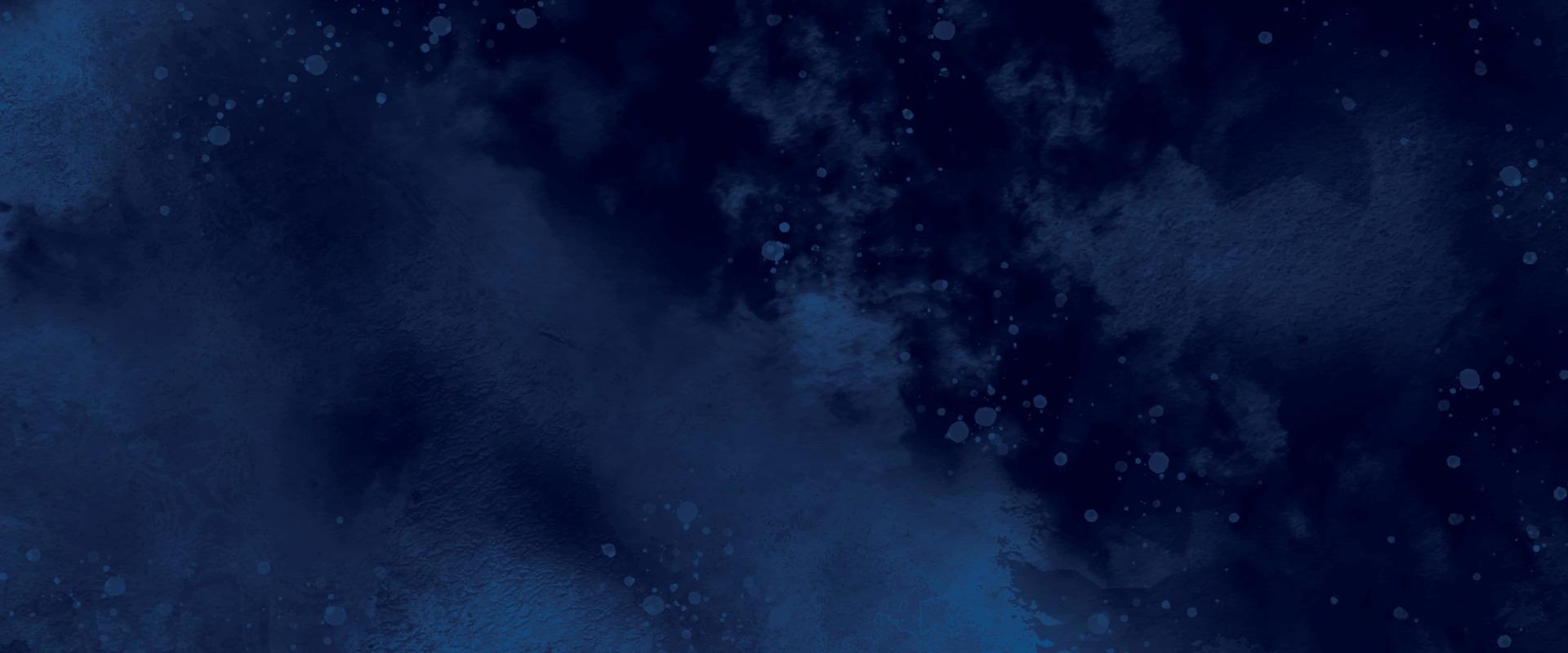 Light ink canvas for modern creative grunge design. Watercolor on deep dark blue paper background. Vivid textured aquarelle painted lightning night sky and thunder storm, smoke texture vector