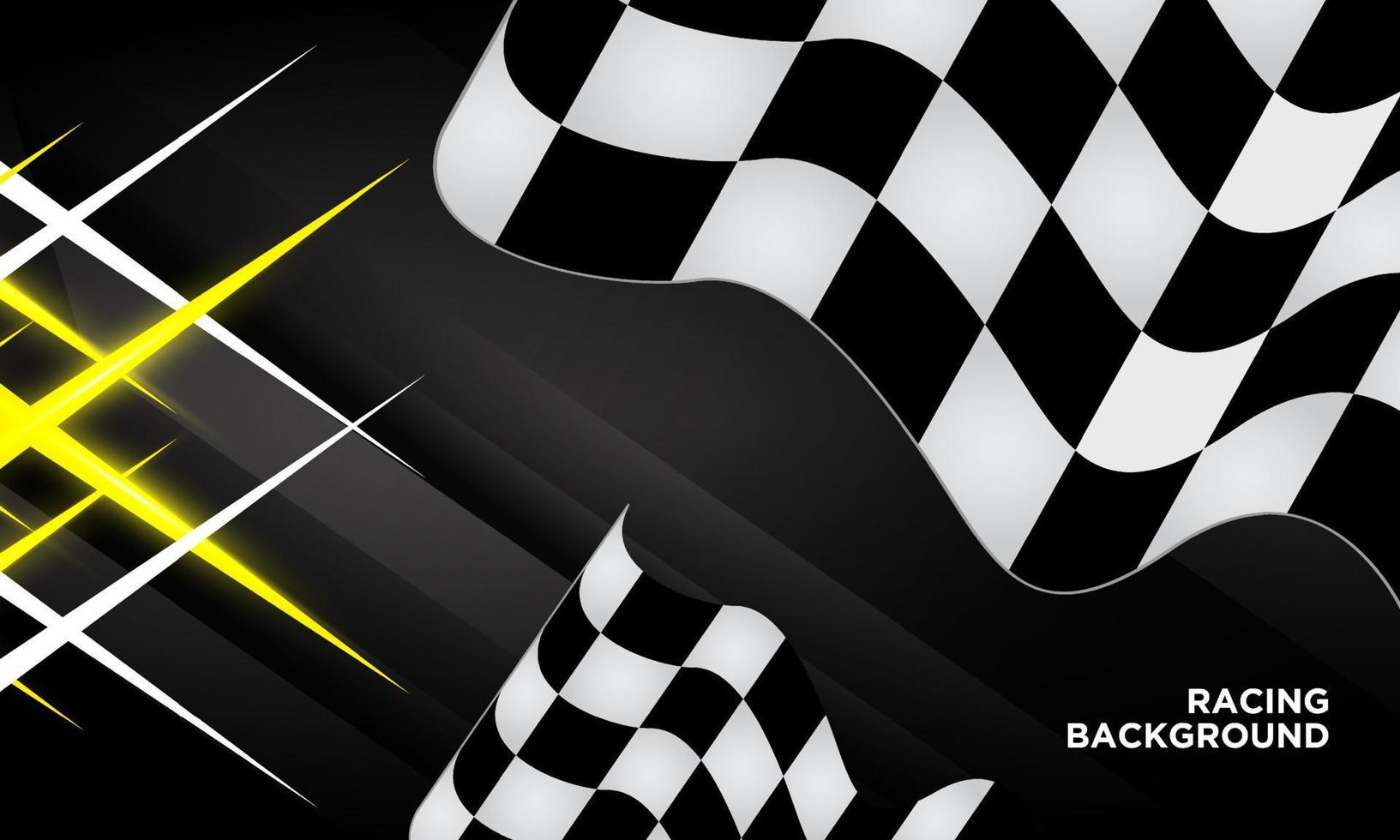 Flat design racing background. Trendy racing background design vector