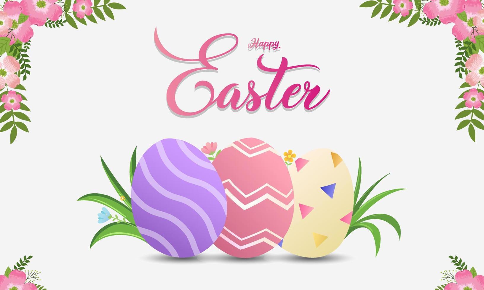 contento Pascua de Resurrección diseño modelo vector. diseño diseño para invitación, tarjeta, menú, volantes, bandera, póster, vale. vector