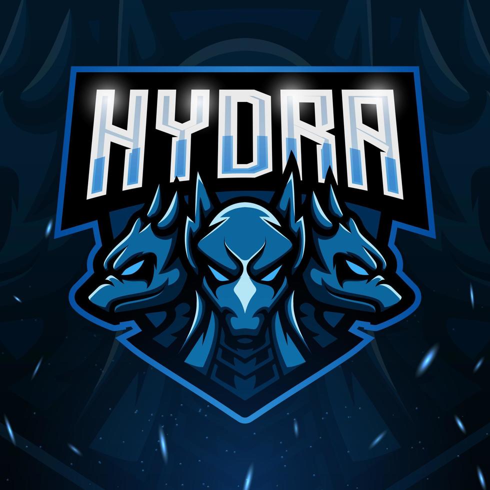 Hydra mascot esport logo design vector