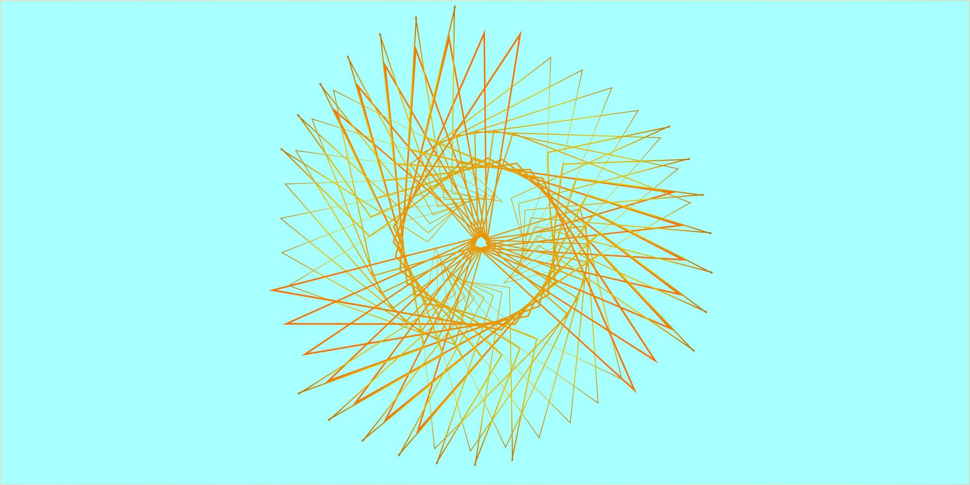 resumen mandala modelo antecedentes. desplazamiento superficie. aleatorio patrones extruido desde el esfera forma. Clásico geométrico circular elemento. redondo ornamental plumas. foto