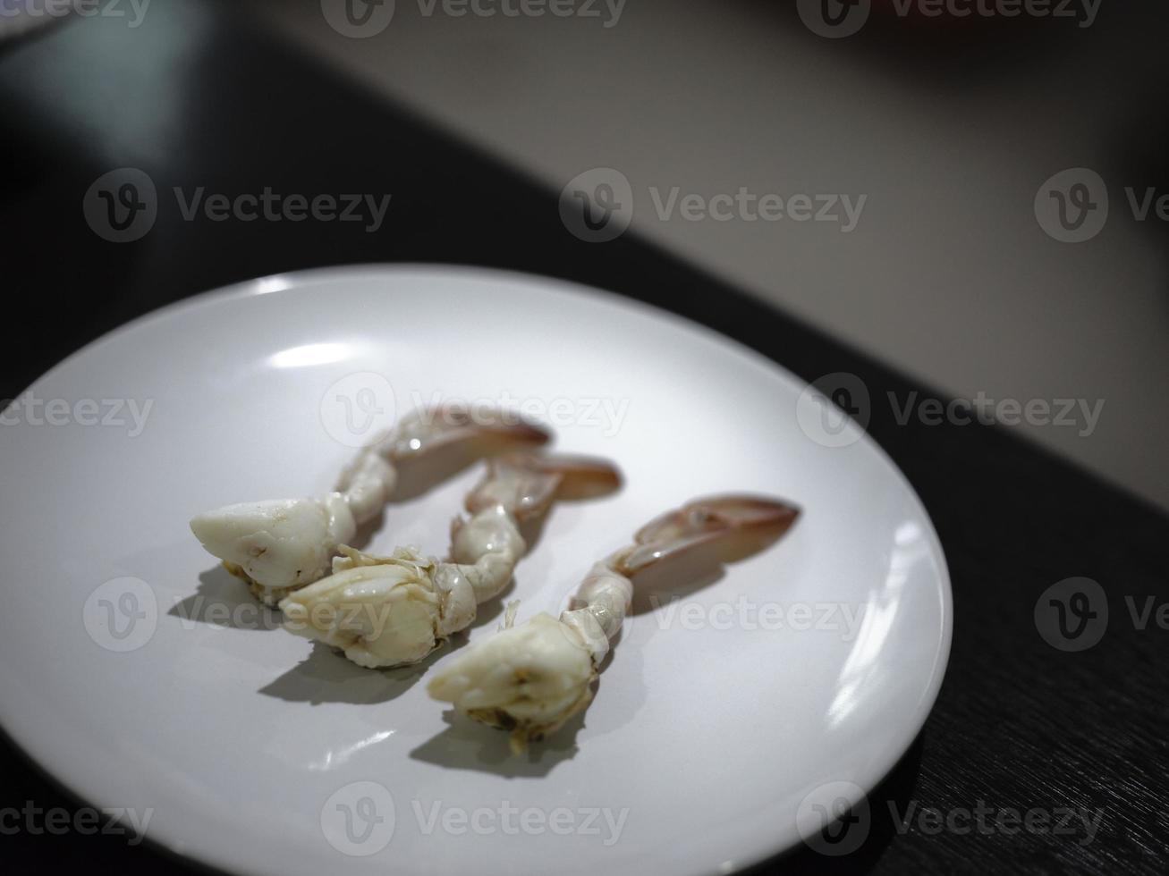 Steamed crab meat from blue crab photo