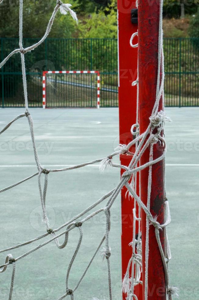 old abandoned street soccer goal sport equipment 19948012 Stock Photo