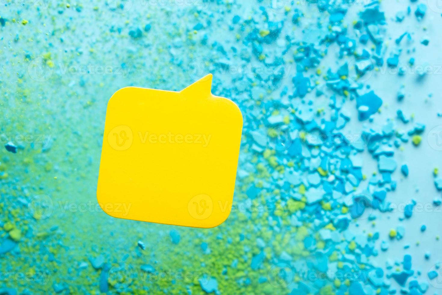 Blank note on colorful splash background. Put your text photo