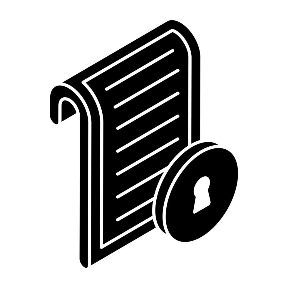 An icon design of secure file vector