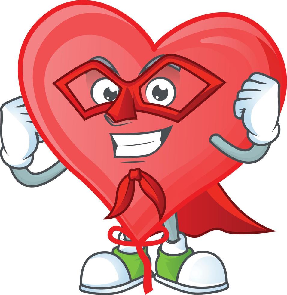 Red love balloon cartoon character style vector