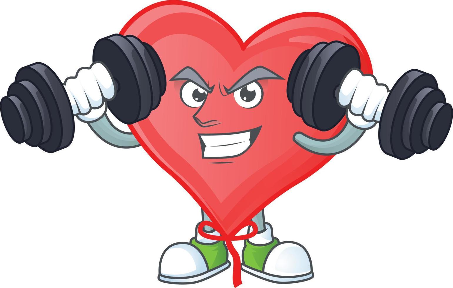 Red love balloon cartoon character style vector