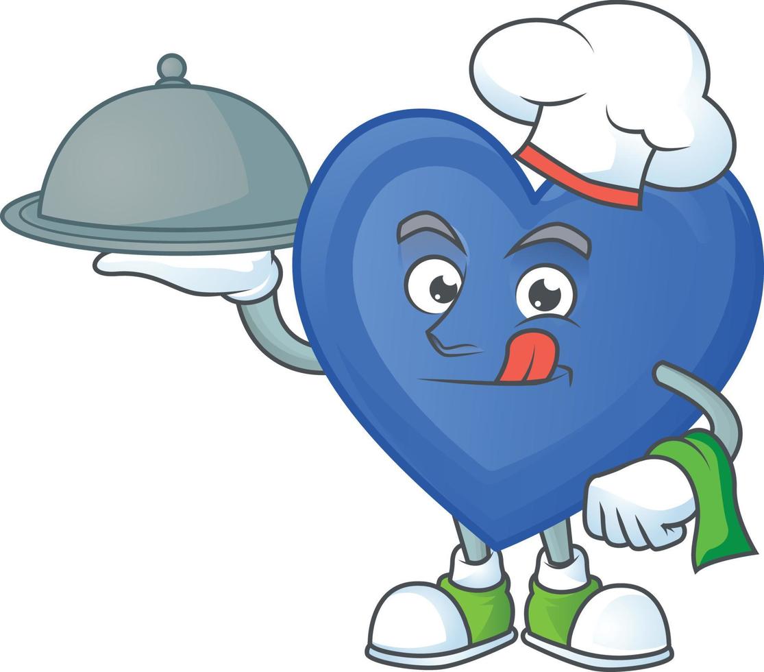 Blue love cartoon character style vector