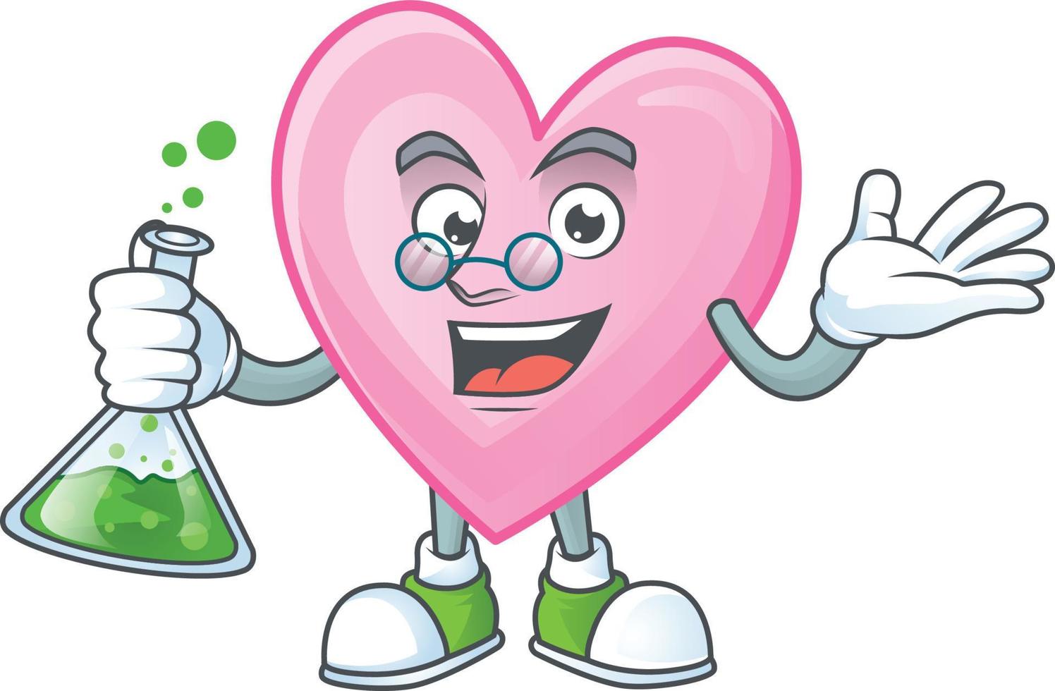 Pink love cartoon character style vector