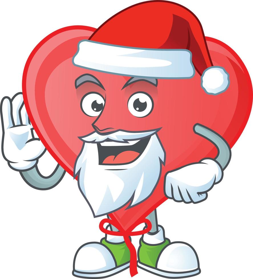 Red love balloon cartoon character style vector