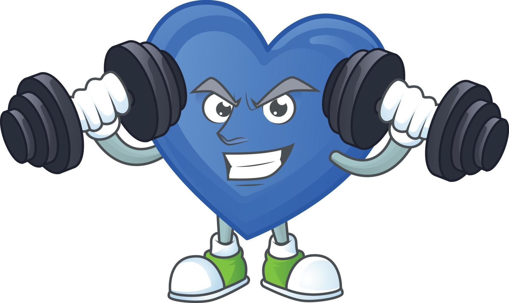 Blue love cartoon character style vector