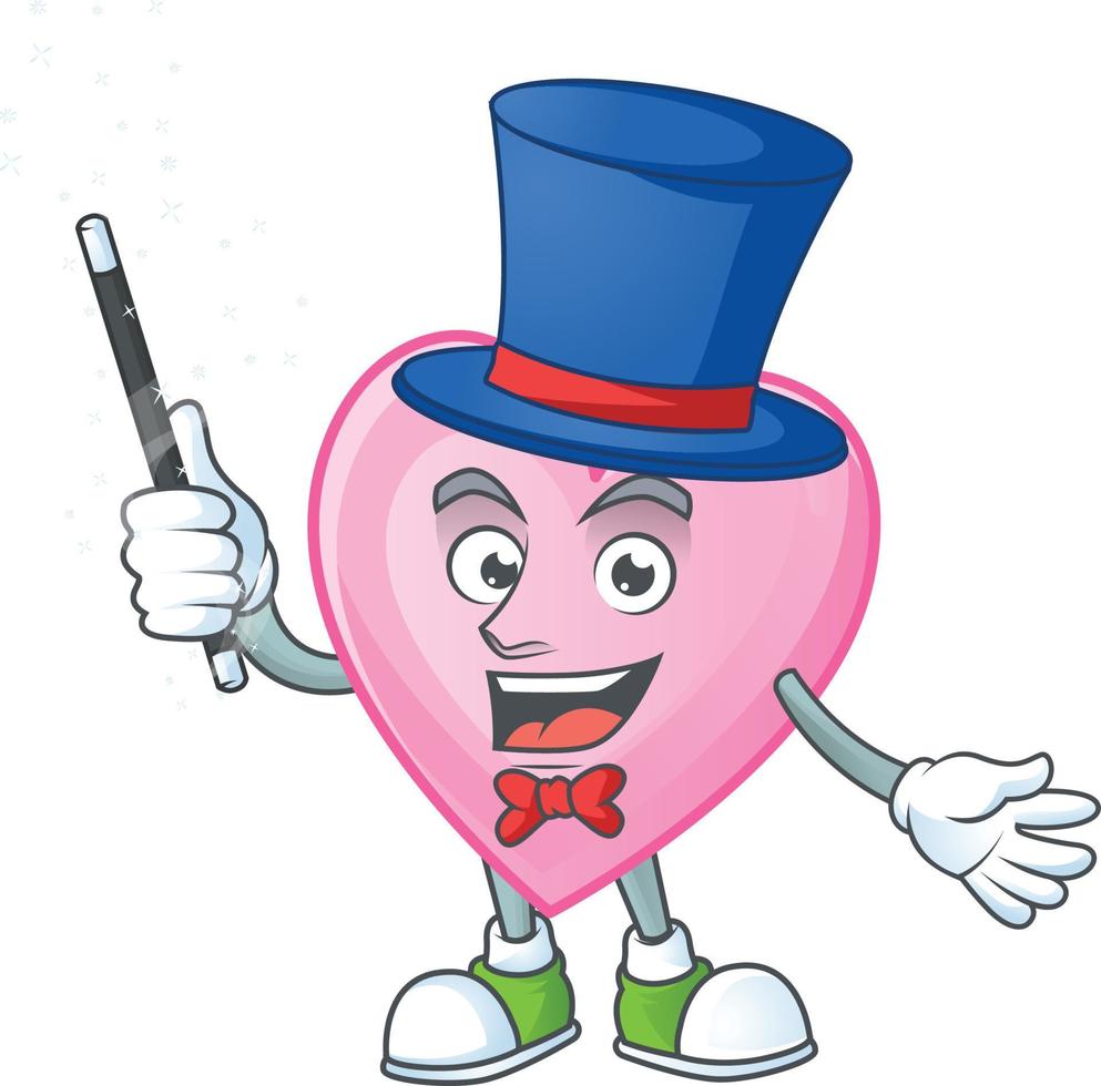 Pink love cartoon character style vector