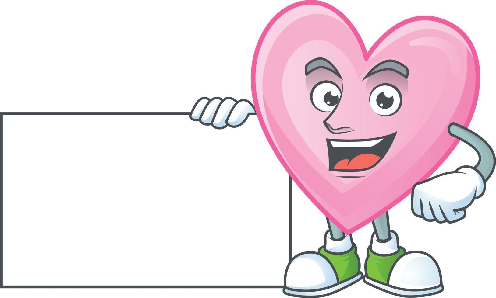 Pink love cartoon character style vector