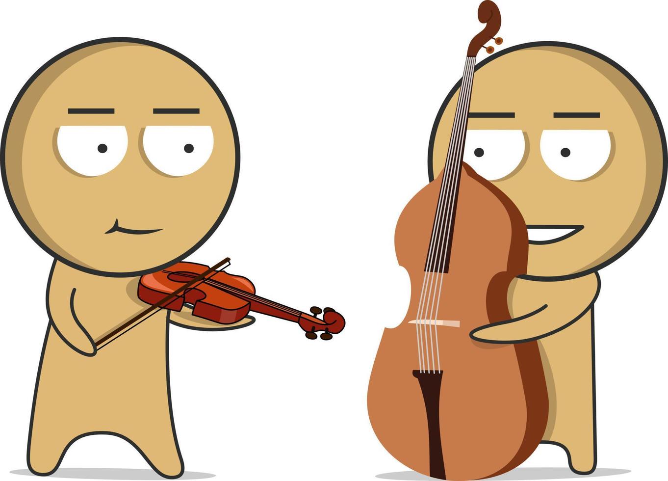 Musicians play musical instruments vector