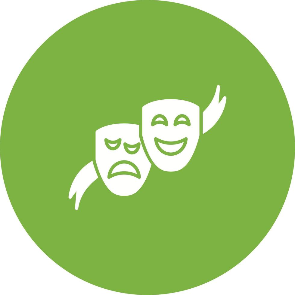 Theater Masks Vector Icon