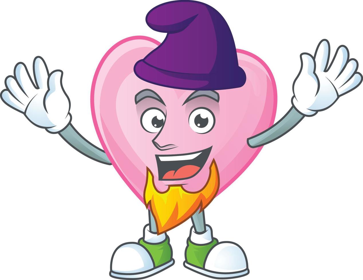 Pink love cartoon character style vector