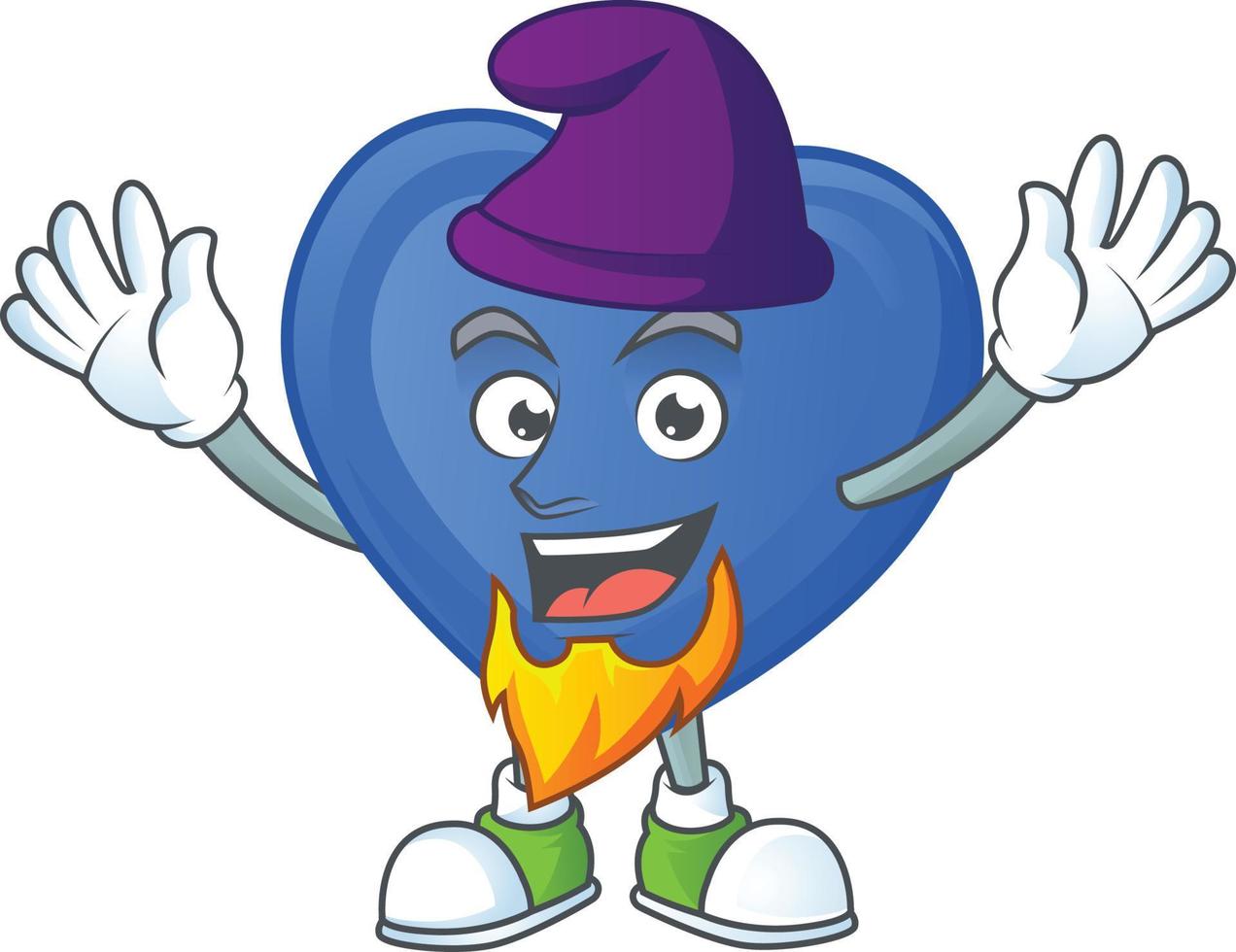 Blue love cartoon character style vector