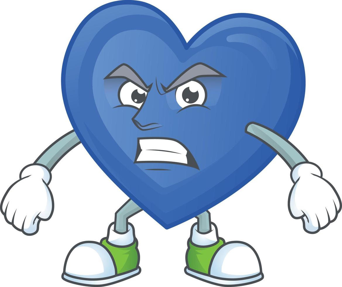 azul amor dibujos animados personaje estilo vector