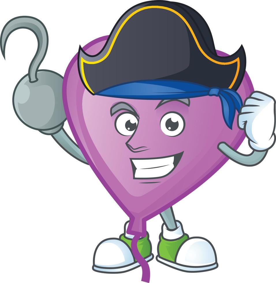 Purple love balloon cartoon character style vector