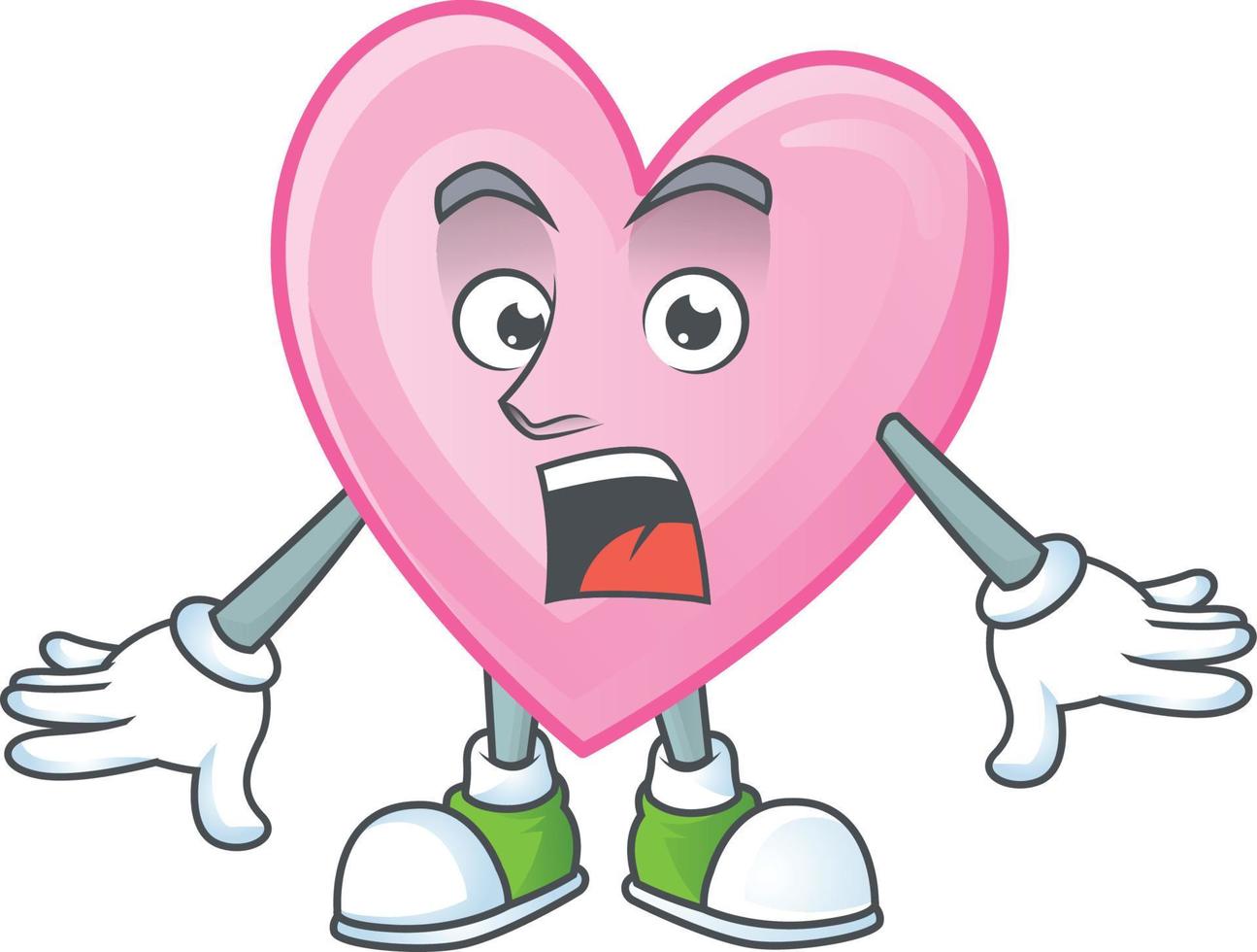 Pink love cartoon character style vector