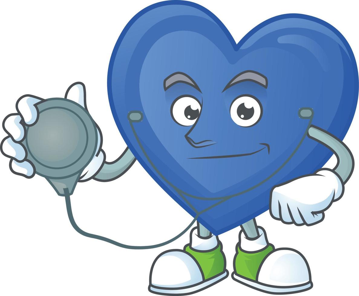 Blue love cartoon character style vector