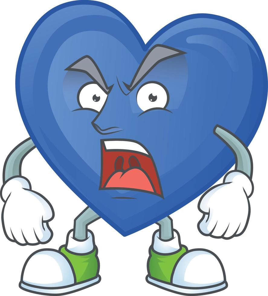 Blue love cartoon character style vector