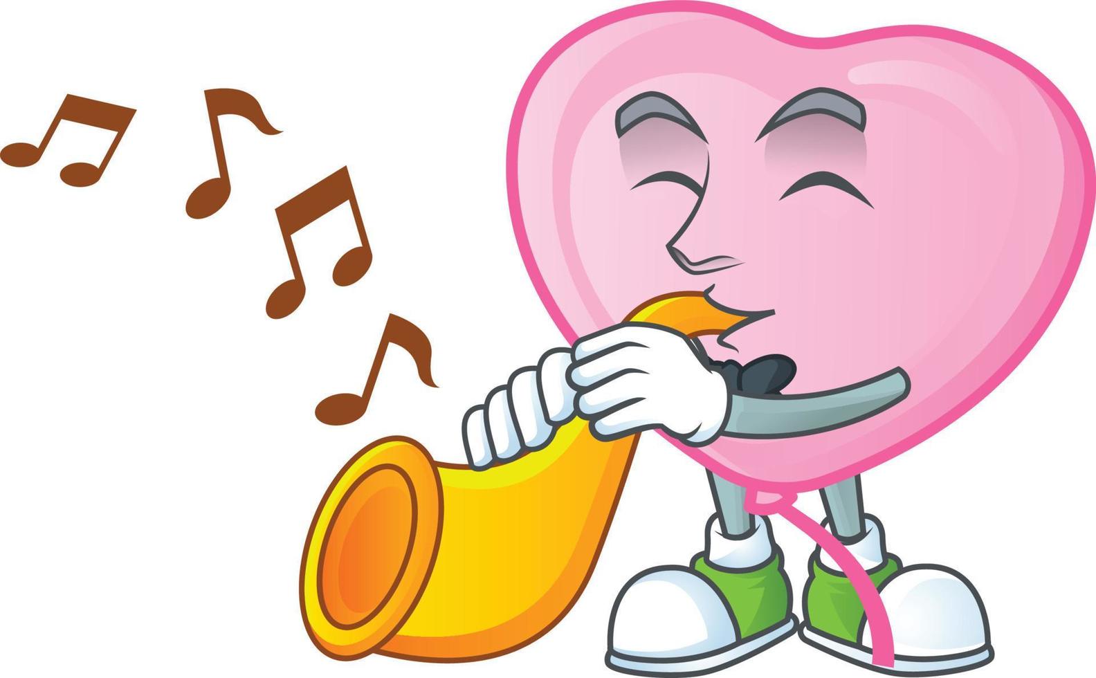 rosado amor globo dibujos animados personaje estilo vector