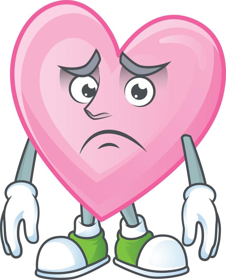 Pink love cartoon character style vector