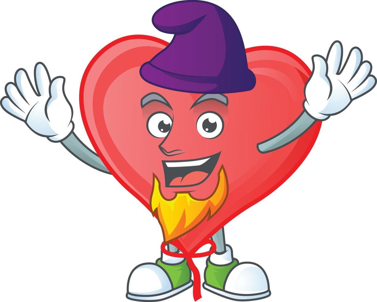 Red love balloon cartoon character style vector