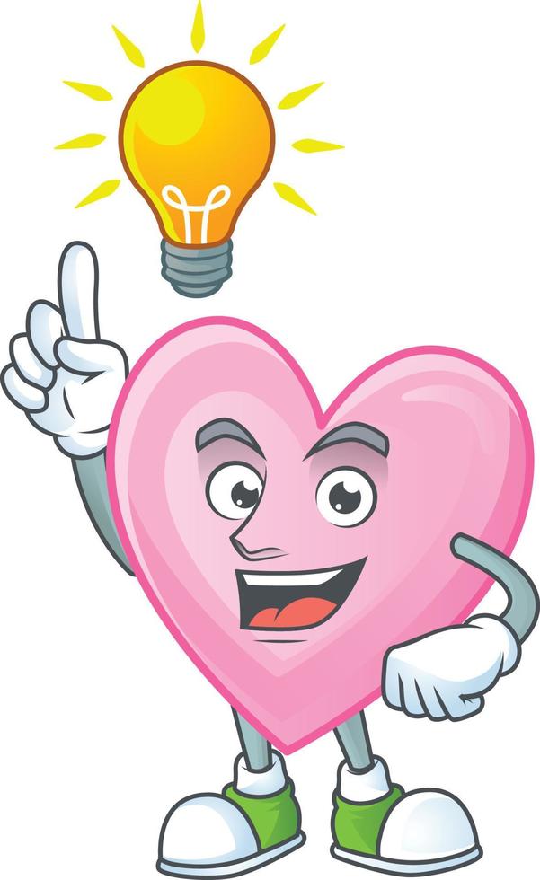 Pink love cartoon character style vector