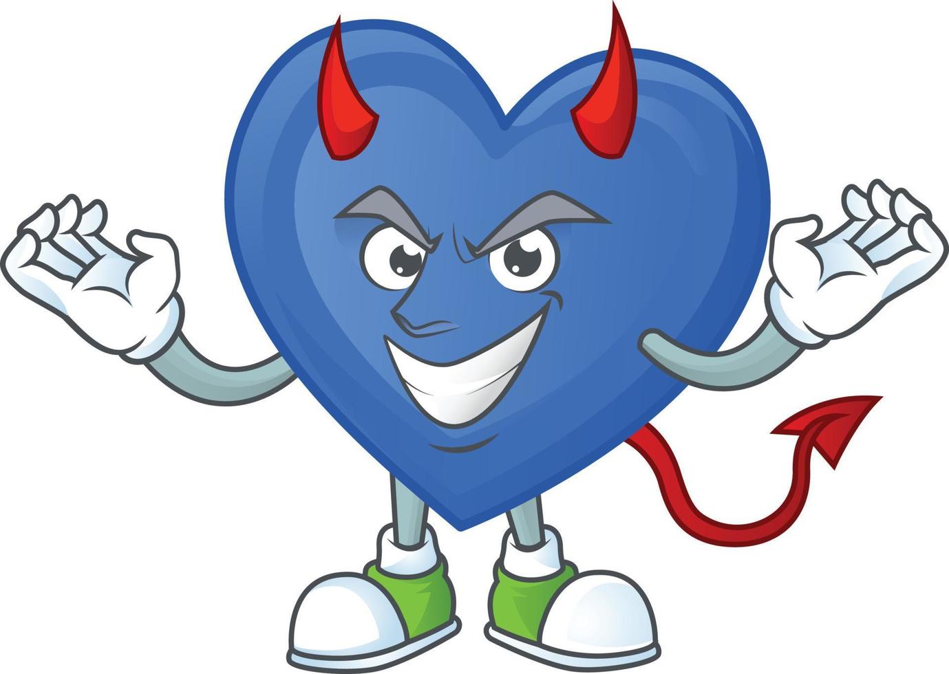 Blue love cartoon character style vector