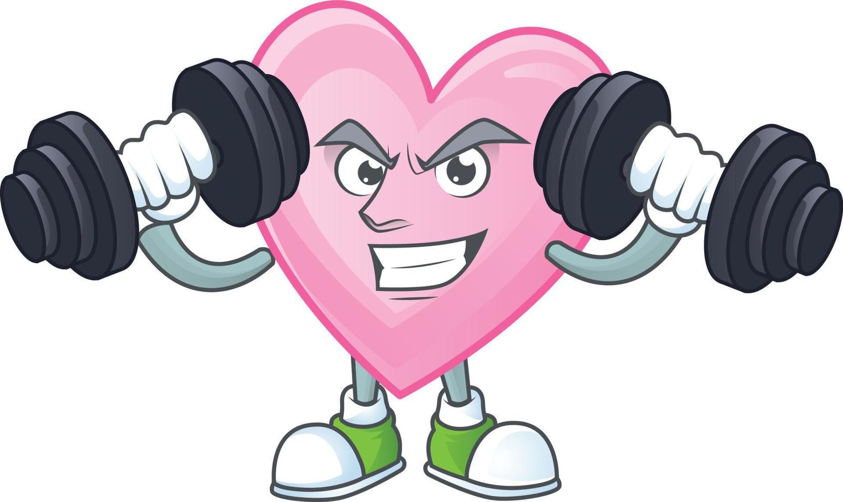 Pink love cartoon character style vector