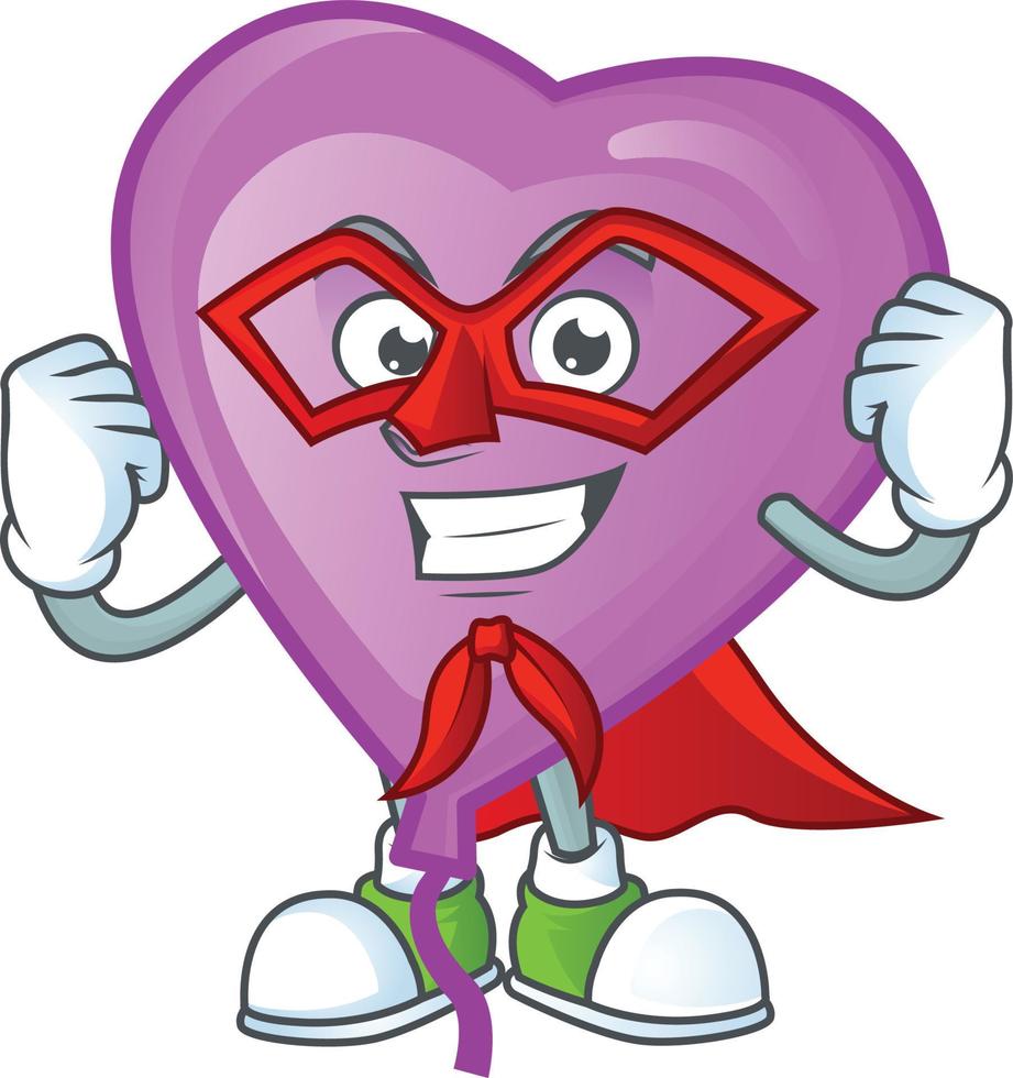 Purple love balloon cartoon character style vector