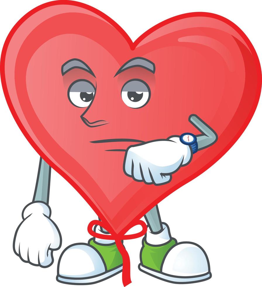 Red love balloon cartoon character style vector